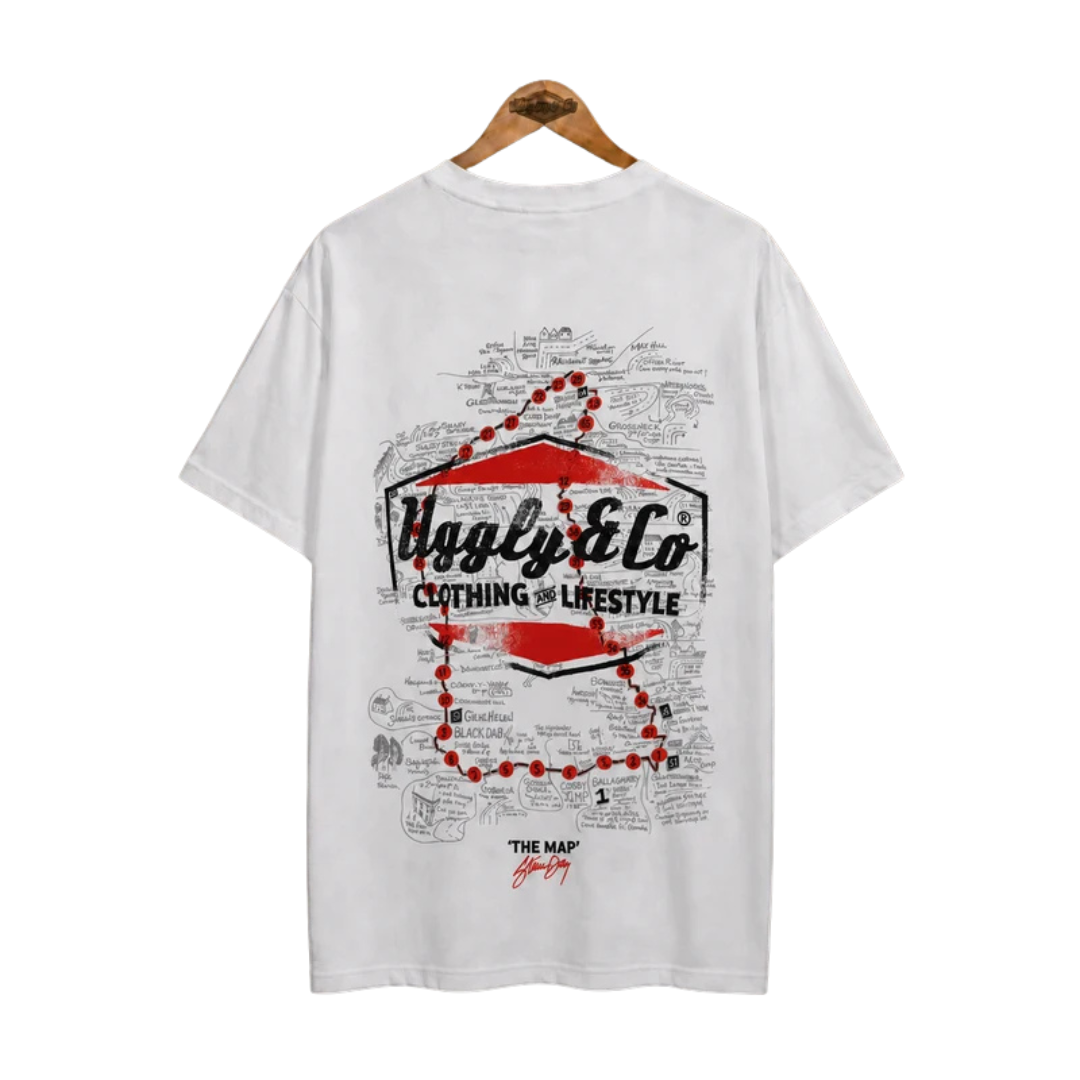 Uggly & Co Steve Day ‘The Map’ x Diamond White T-Shirt