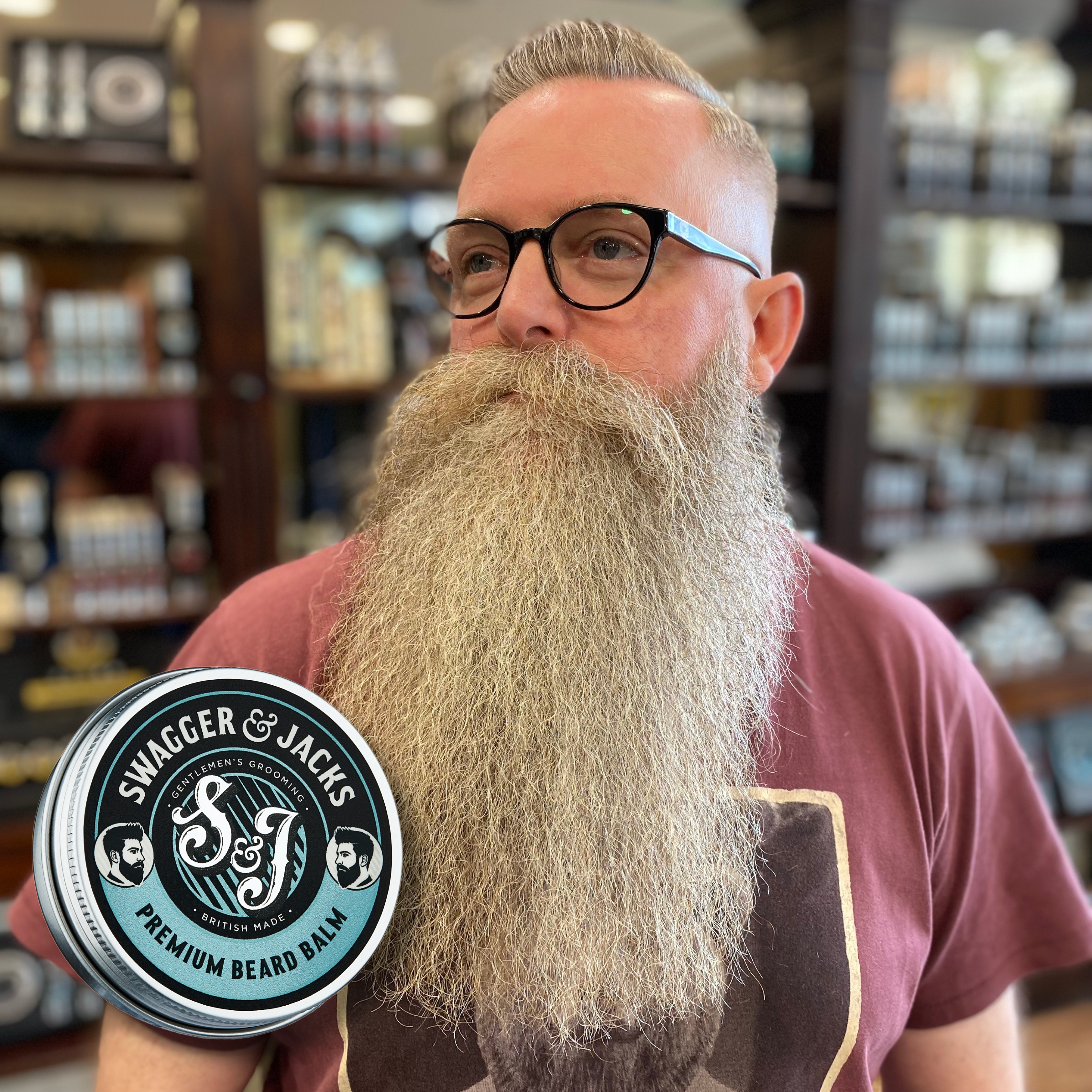 Swagger & Jacks Premium Beard Balm – 100% natural beard styling balm with Babassu & Jojoba Oils