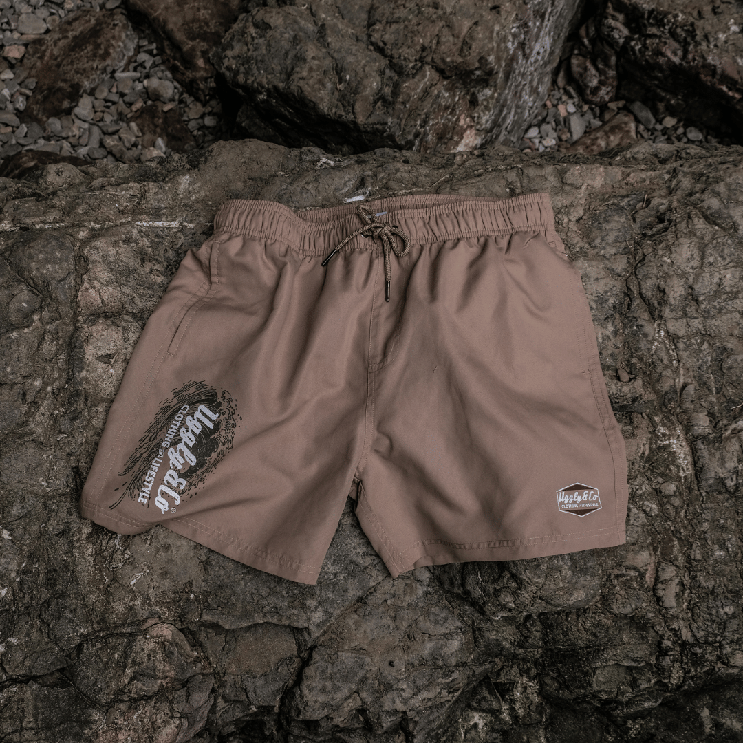 Uggly & Co Beige Diamond Swim Shorts