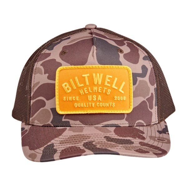 Biltwell Bark Snap Back Cap Brown Camo - Swagger & Jacks Ltd