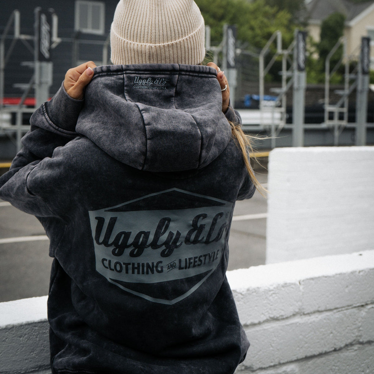 Black Diamond Acid Wash Hoodie - Swagger & Jacks Ltd