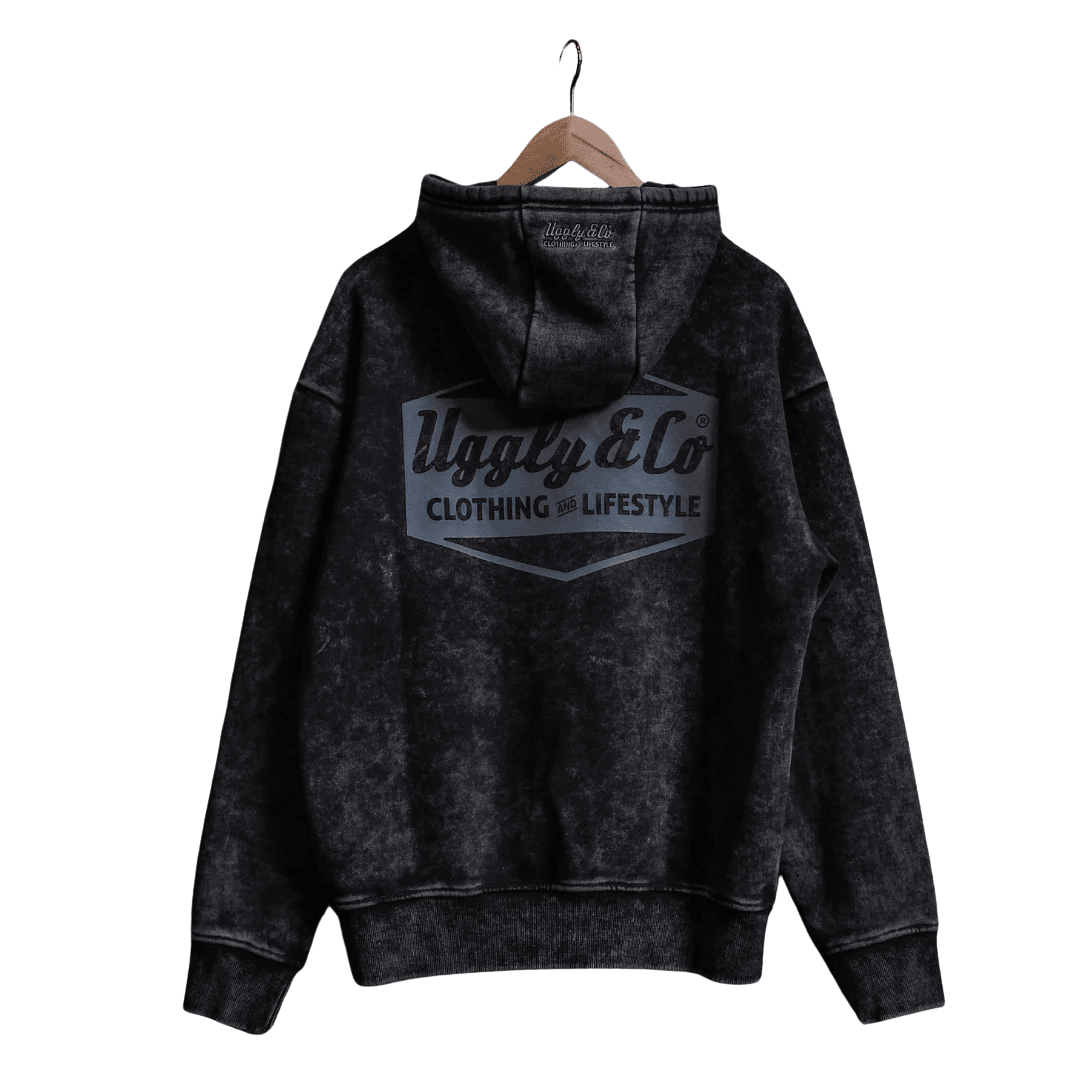 Black Diamond Acid Wash Hoodie - Swagger & Jacks Ltd