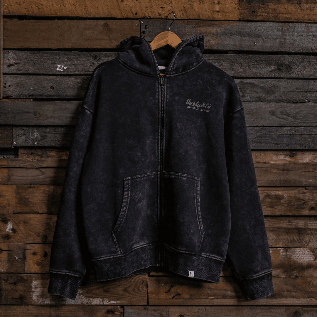 Black Diamond Acid Wash Hoodie - Swagger & Jacks Ltd