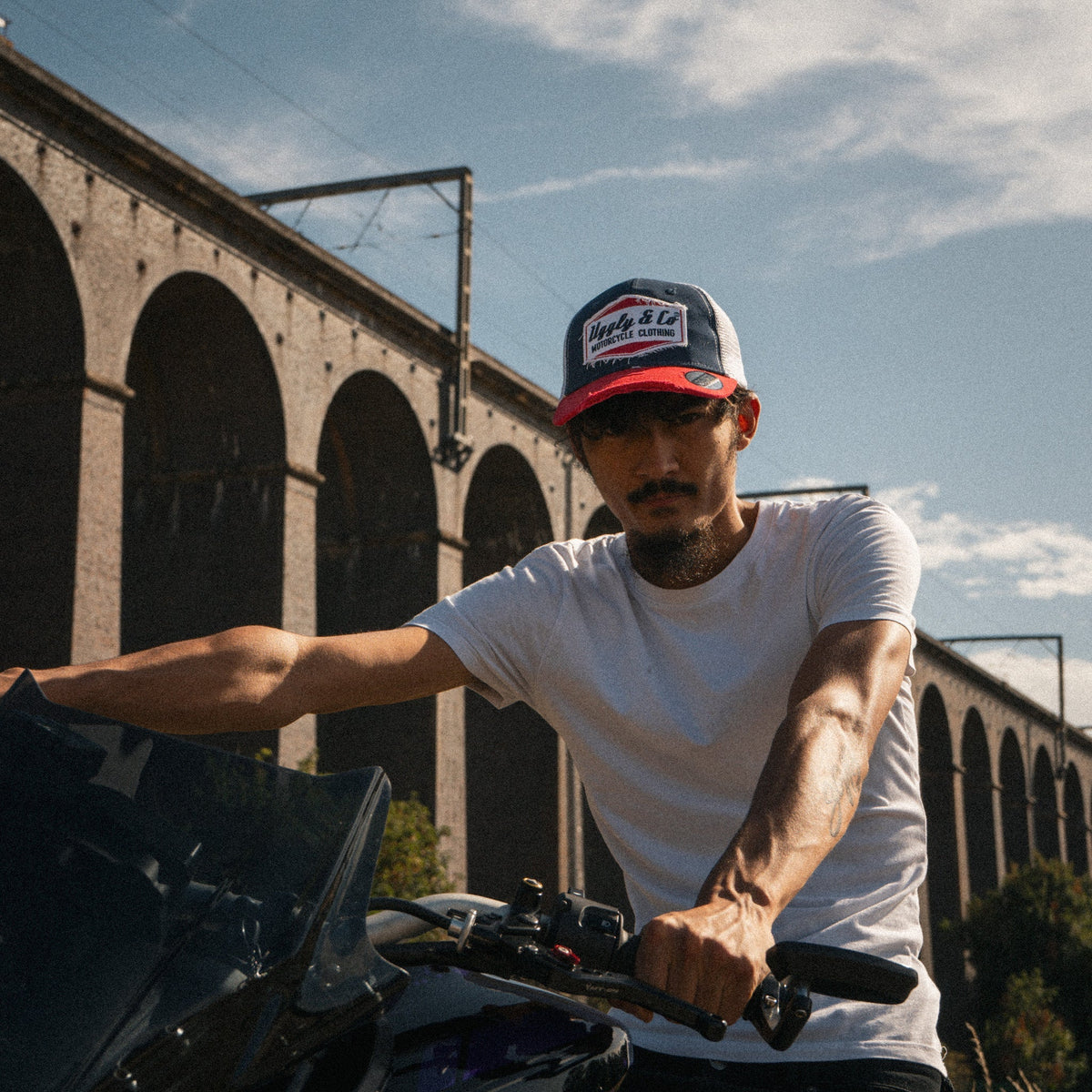 Blue & Red Diamond Trucker Hat - Swagger & Jacks Ltd