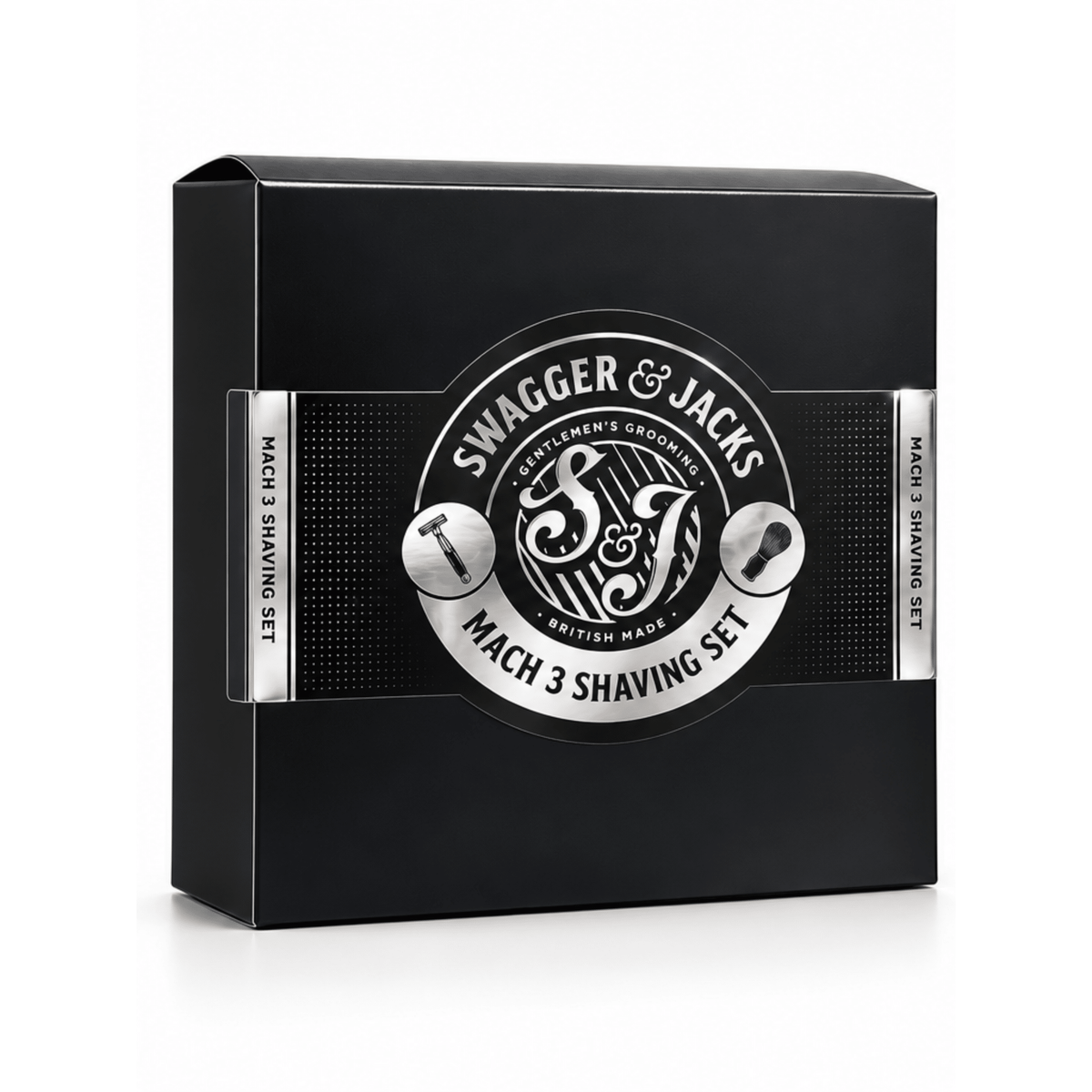 Classic Shaving Set in Chrome-Ivory - Swagger & Jacks Ltd