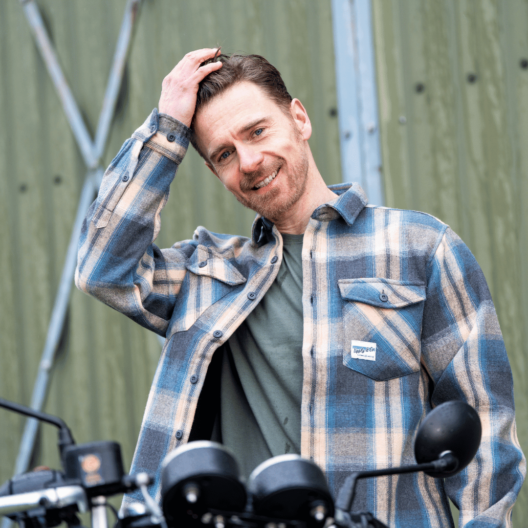 Denim Green & Cream Flannel Shirt - Swagger & Jacks Ltd