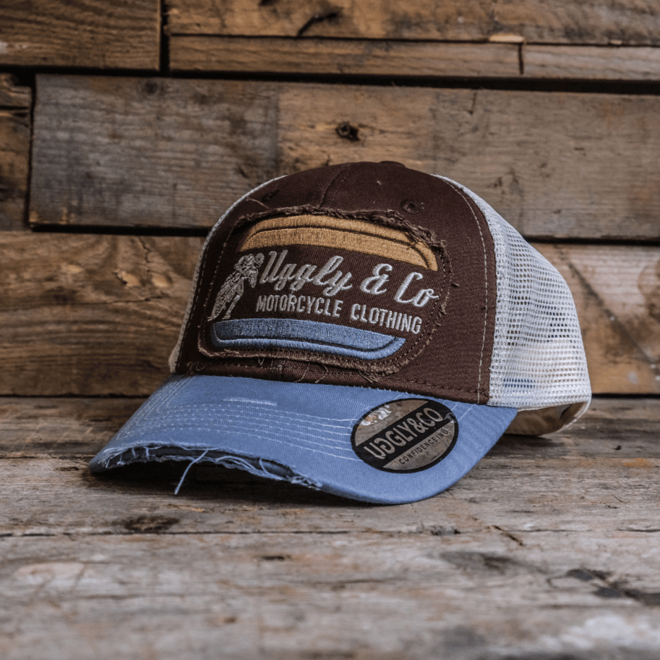 Dusty Blue Flat Track Trucker Hat - Swagger & Jacks Ltd
