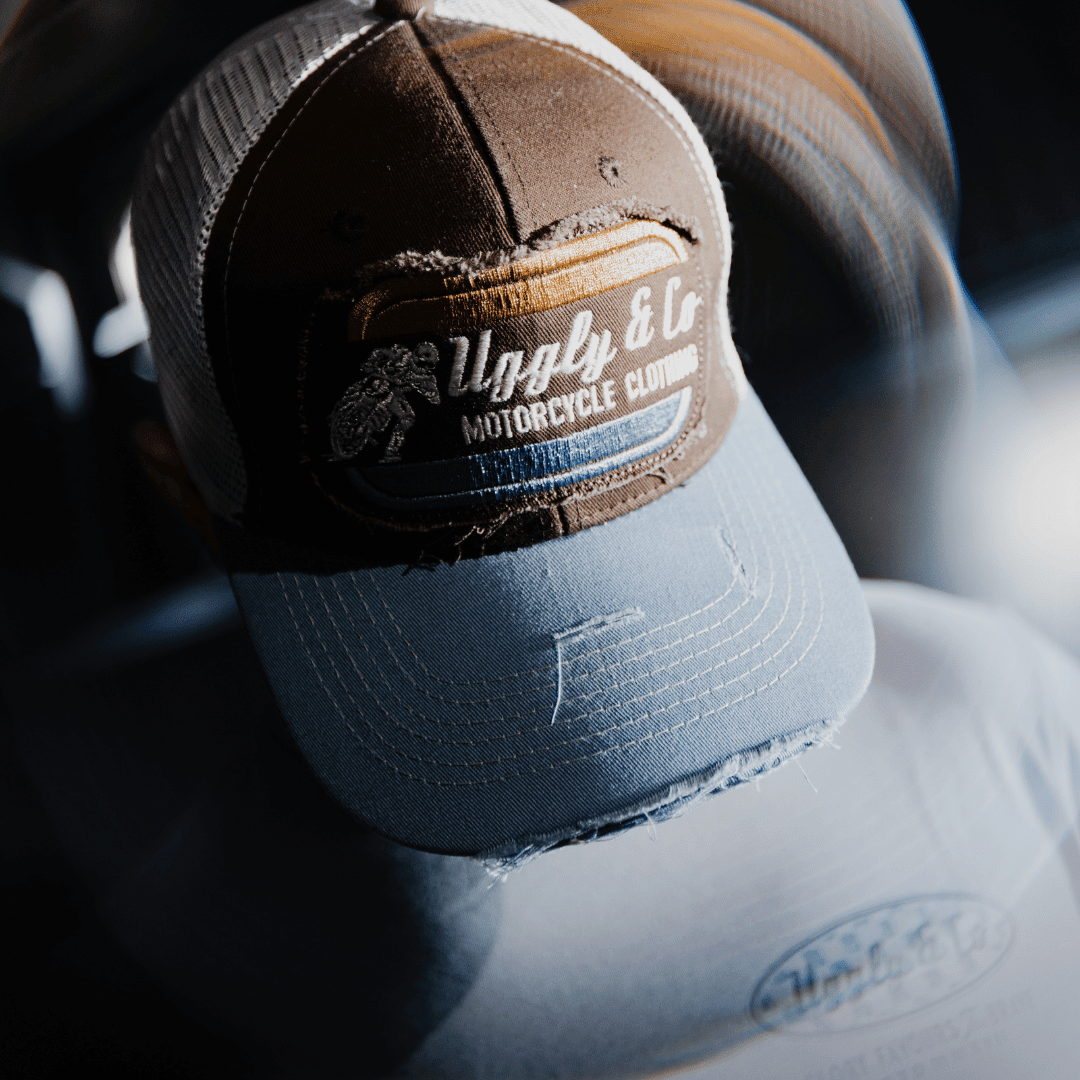 Dusty Blue Flat Track Trucker Hat - Swagger & Jacks Ltd