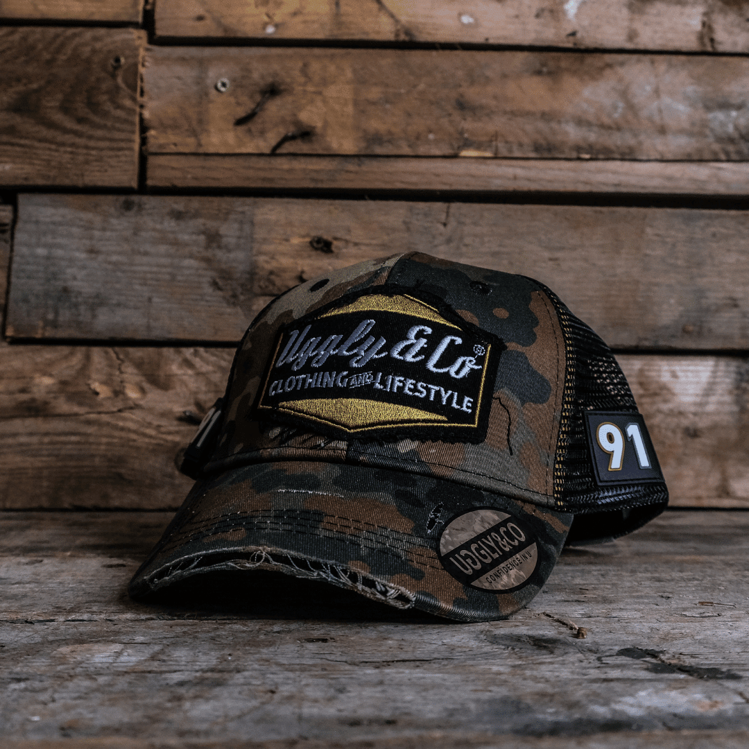 Green Camo Diamond Trucker Hat - Swagger & Jacks Ltd