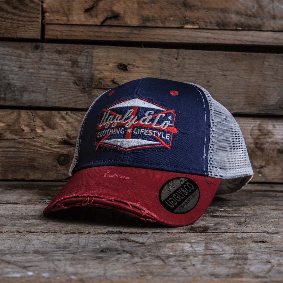 Uggly & Co Union Jack Red & Blue Diamond Cap
