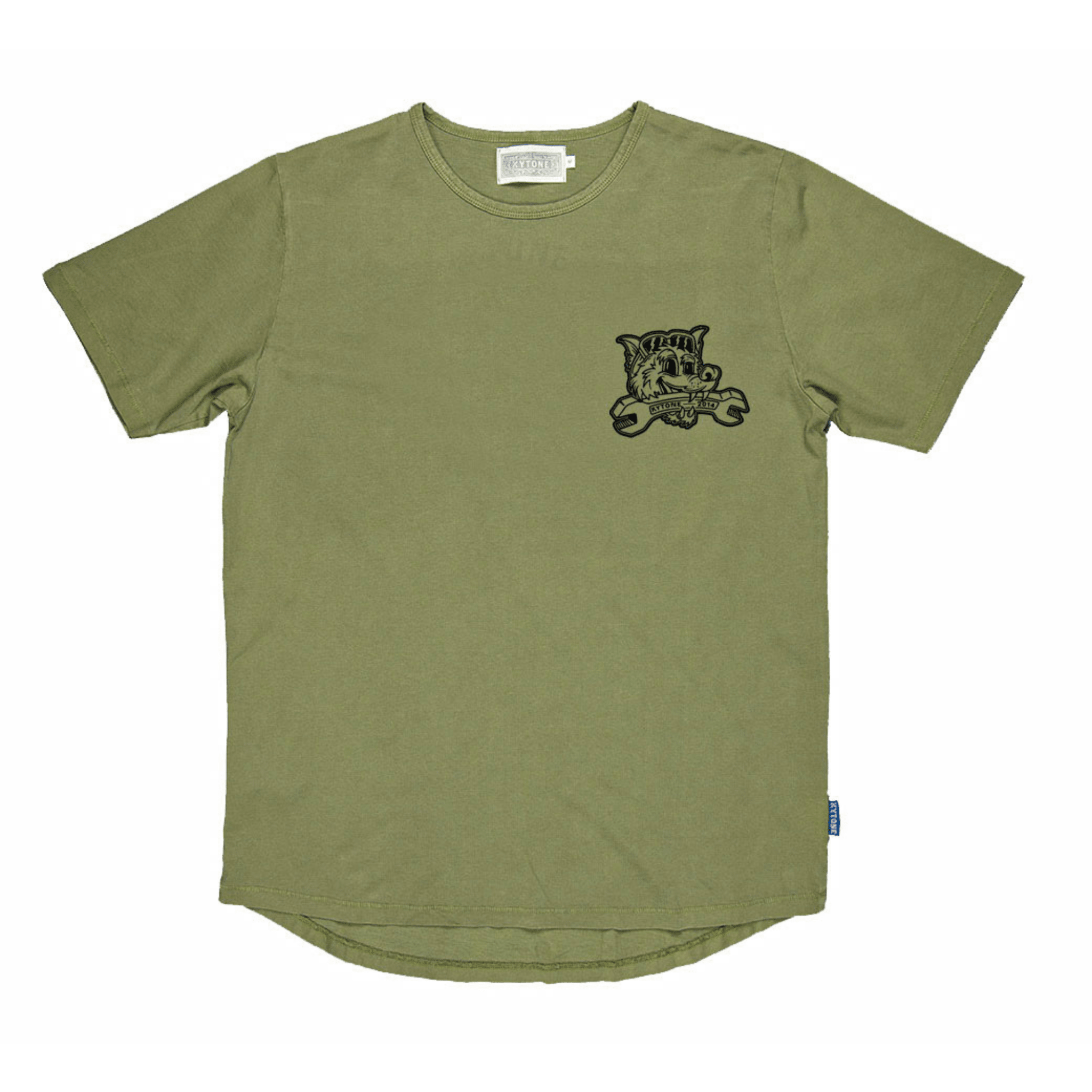 Kytone Highway Hound Army Green Tee - Swagger & Jacks Ltd