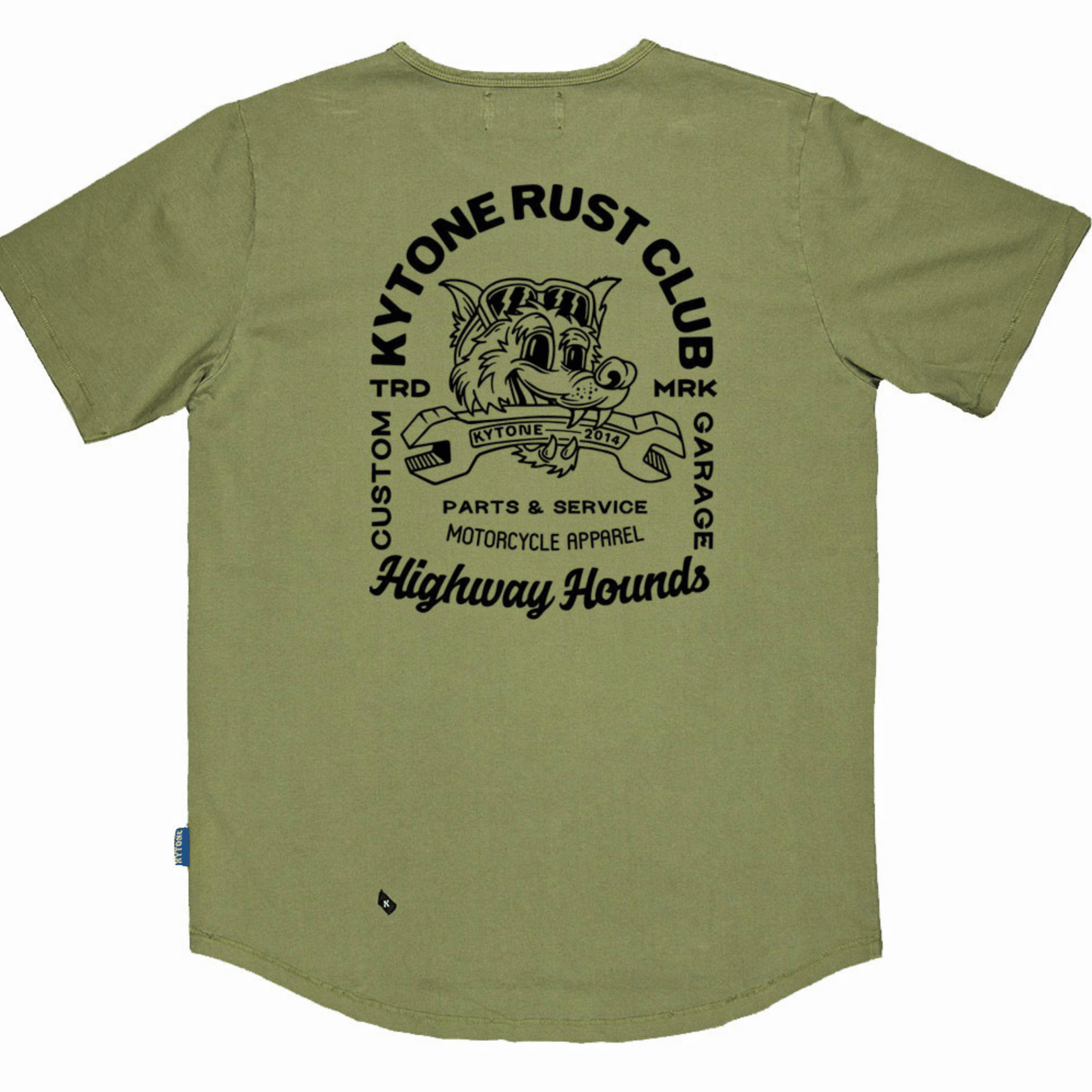 Kytone Highway Hound Army Green Tee - Swagger & Jacks Ltd