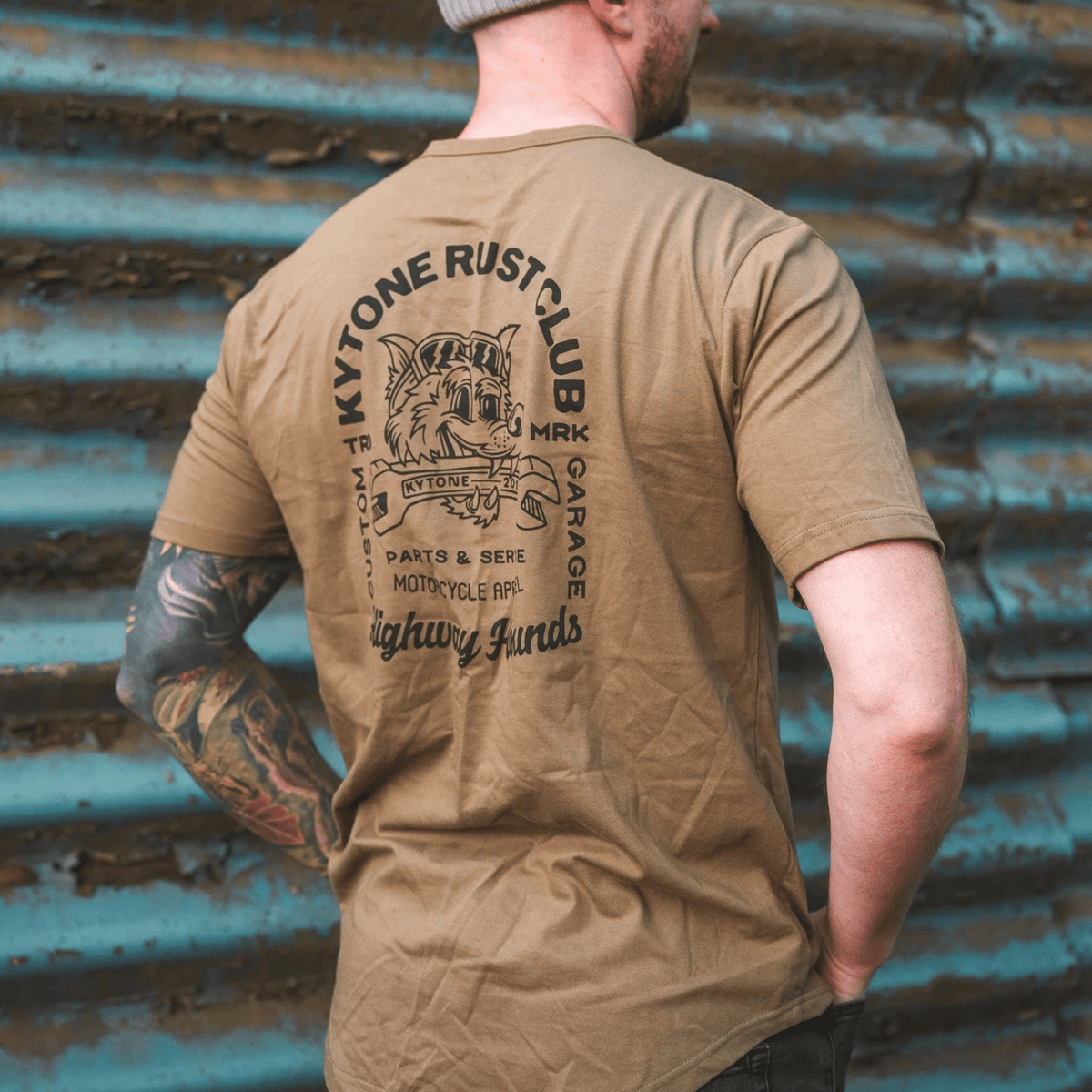 Kytone Highway Hound Army Green Tee - Swagger & Jacks Ltd