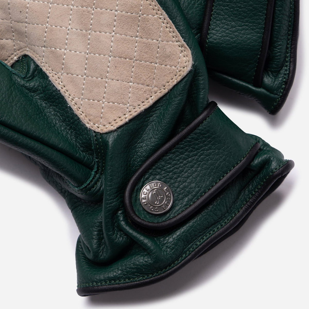 MacLeod Motor Hold Fast Green Motorcycle Gloves - Swagger & Jacks Ltd