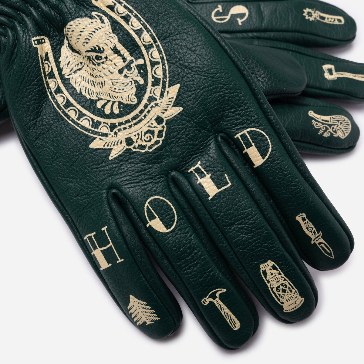 MacLeod Motor Hold Fast Green Motorcycle Gloves - Swagger & Jacks Ltd