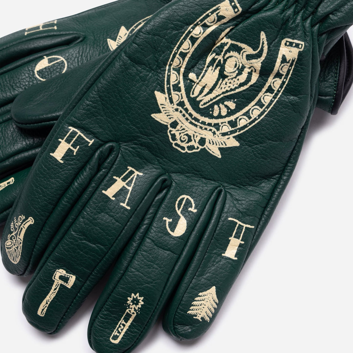 MacLeod Motor Hold Fast Green Motorcycle Gloves - Swagger & Jacks Ltd