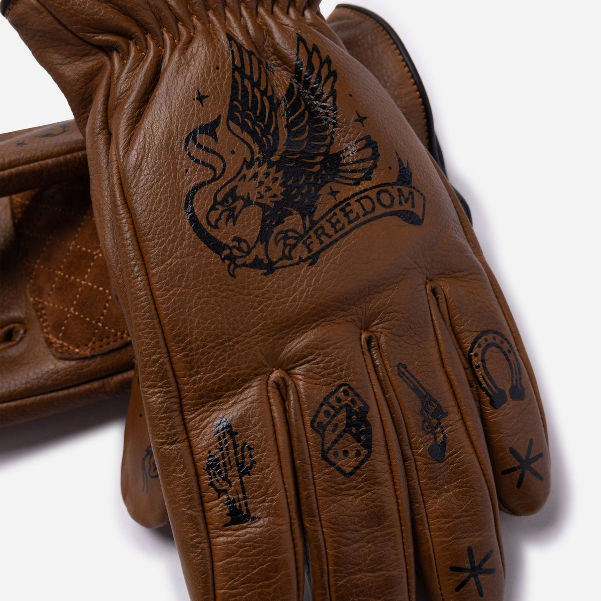 MacLeod Motor Outlaw Brown Motorcycle Gloves - Swagger & Jacks Ltd