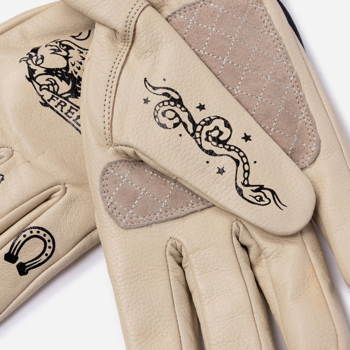 MacLeod Motor Outlaw Cream Motorcycle Gloves - Swagger & Jacks Ltd