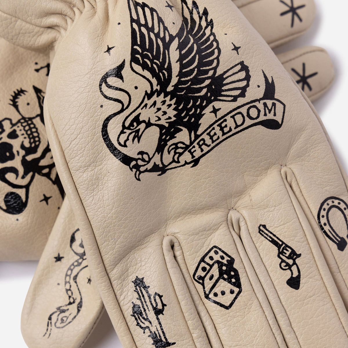 MacLeod Motor Outlaw Cream Motorcycle Gloves - Swagger & Jacks Ltd