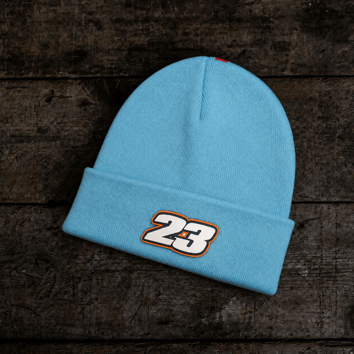 Retro Diamond Light Blue & Orange Beanie - Swagger & Jacks Ltd