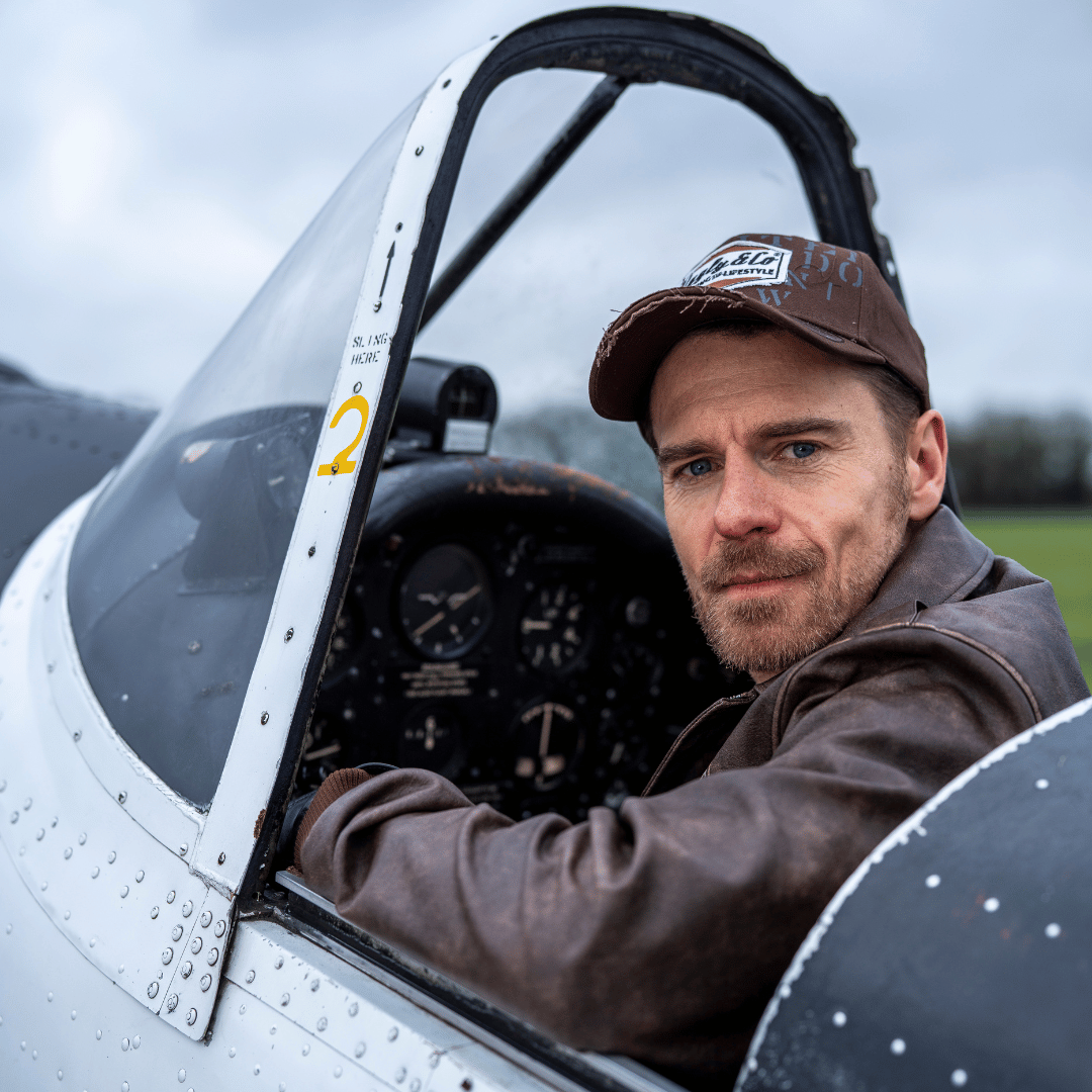 Uggly & Co Brown 'Aviation' Diamond Trucker Hat