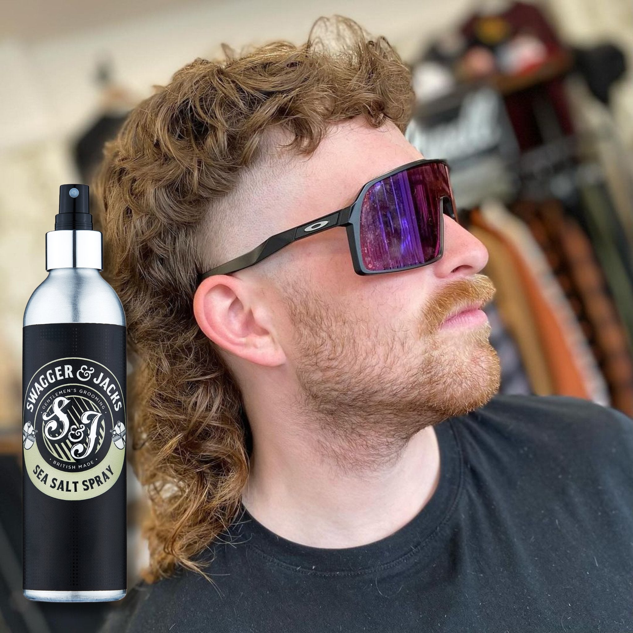 Swagger & Jacks Texturising Sea Salt Spray 250ml – Oud fragrance vegan styling spray for men