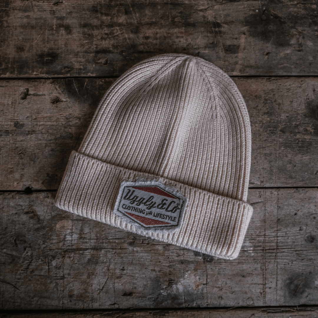 Uggly & Co Beige Diamond Beanie - Swagger & Jacks Ltd