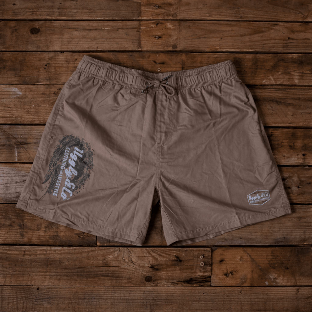 Uggly & Co Beige Diamond Swim Shorts - Swagger & Jacks Ltd