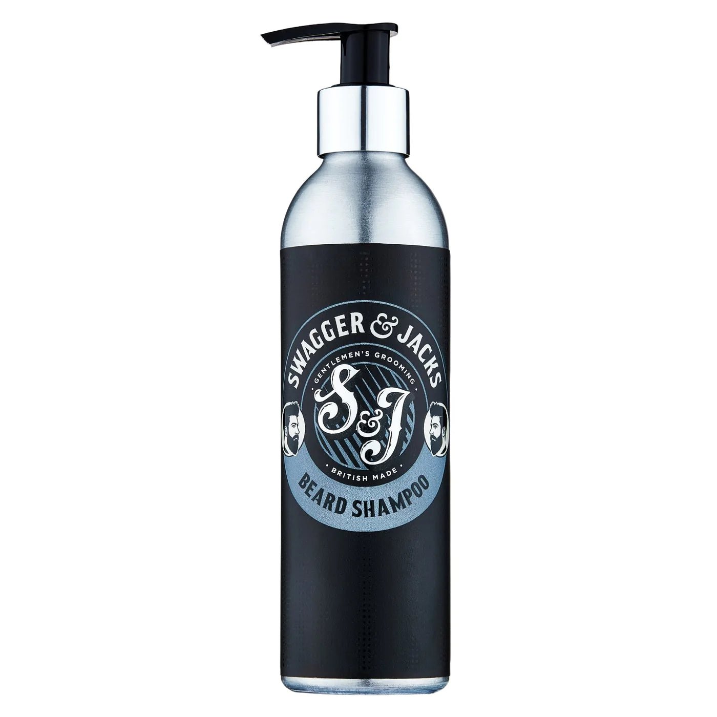 Swagger & Jacks Beard Treatment Set 2x250ml – vegan beard shampoo & conditioner in recyclable pump bottles