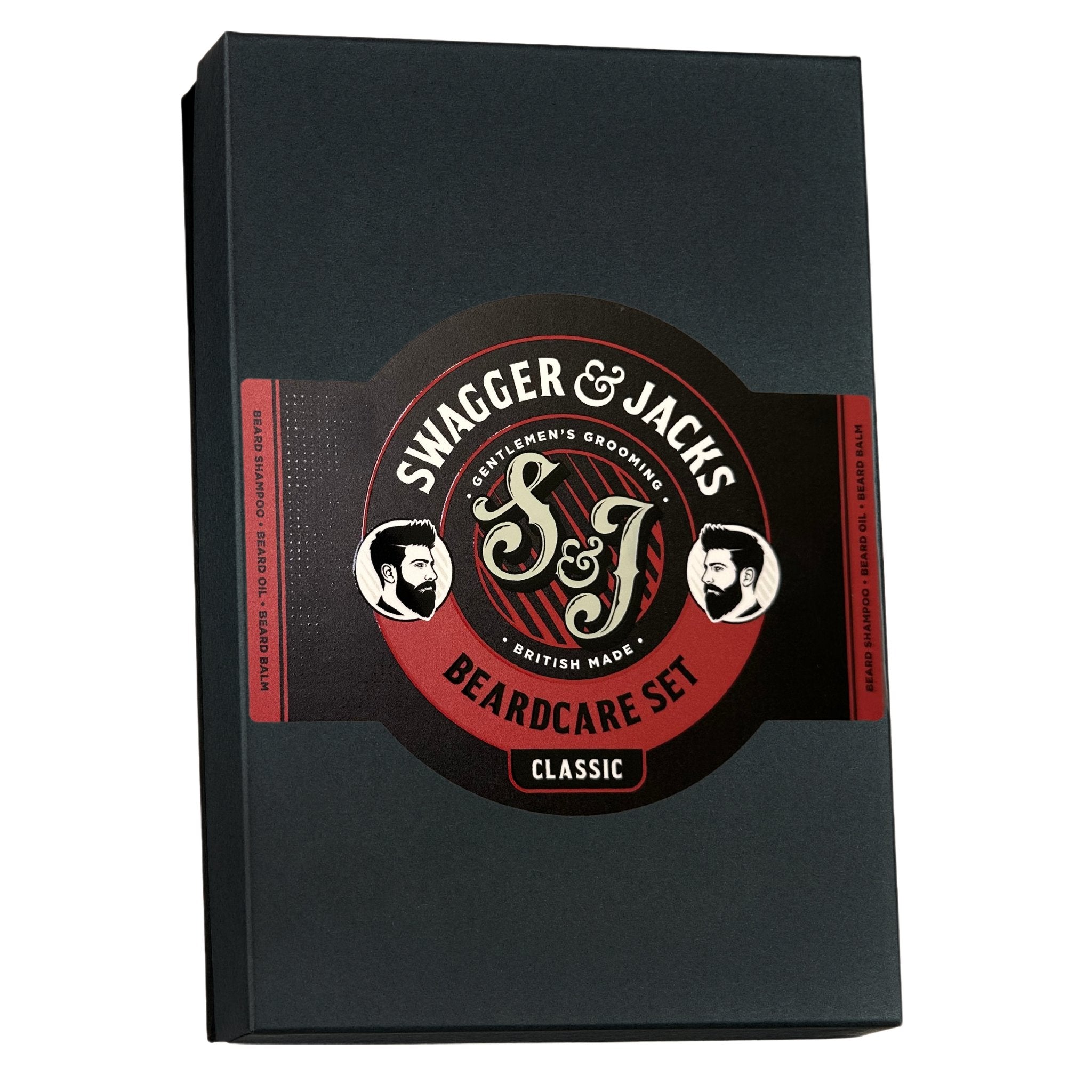 Swagger & Jacks Classic Beardcare Gift Box – premium men’s beardcare set fragranced with Sandalwood cologne