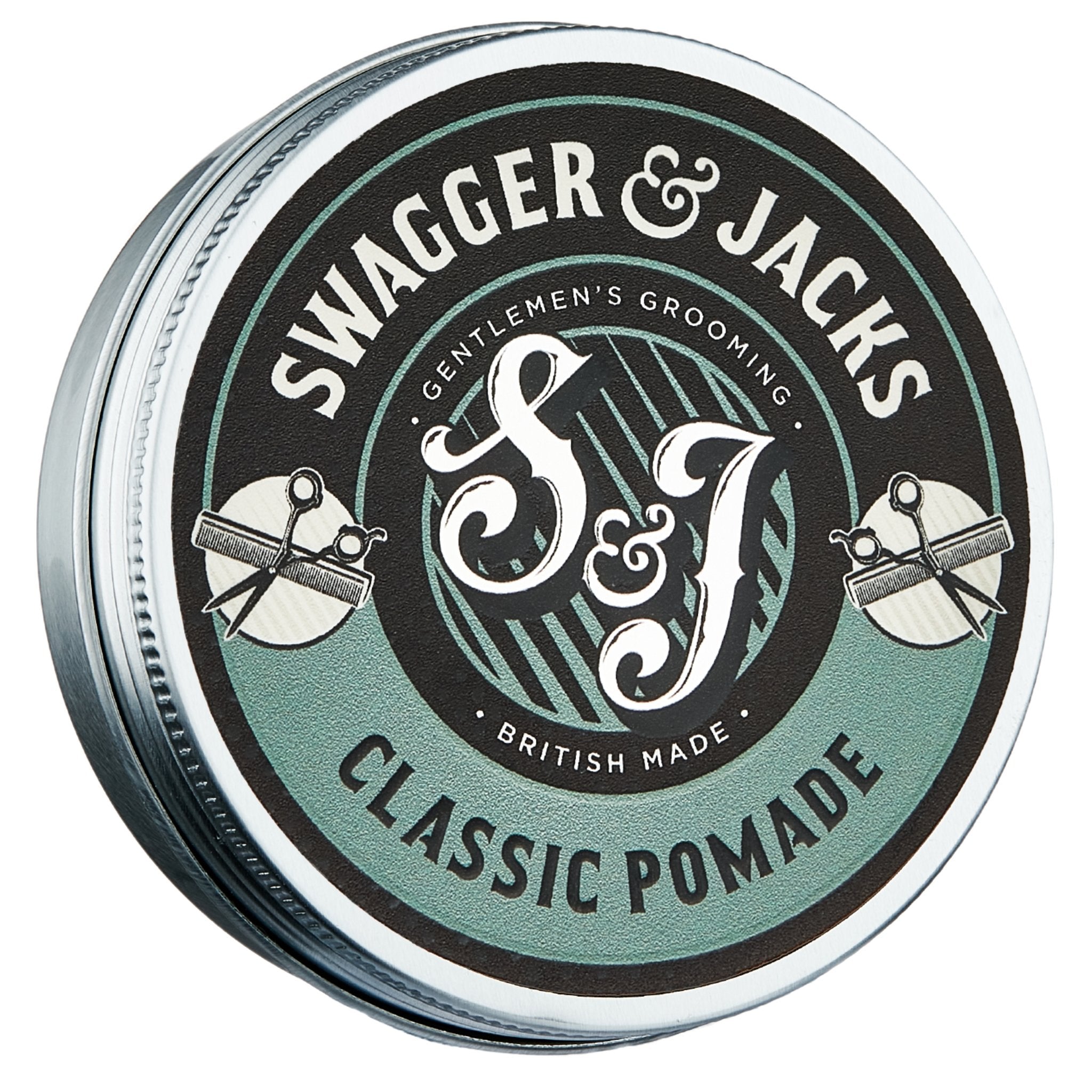 Swagger & Jacks Classic Pomade – high hold oil-based pomade for men with slick finish and classic shine