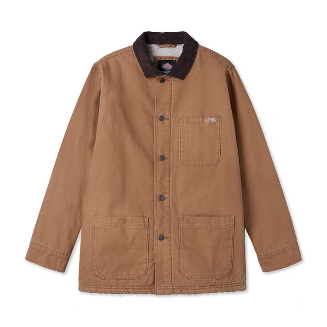 Dickies Duck Canvas Chore Jacket Stone Washed Brown Duck | FREE