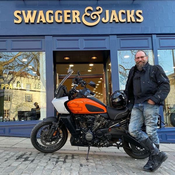 Joe From Mad Hatter Motorcycles Tours & His Harley Pan America - Swagger & Jacks Ltd