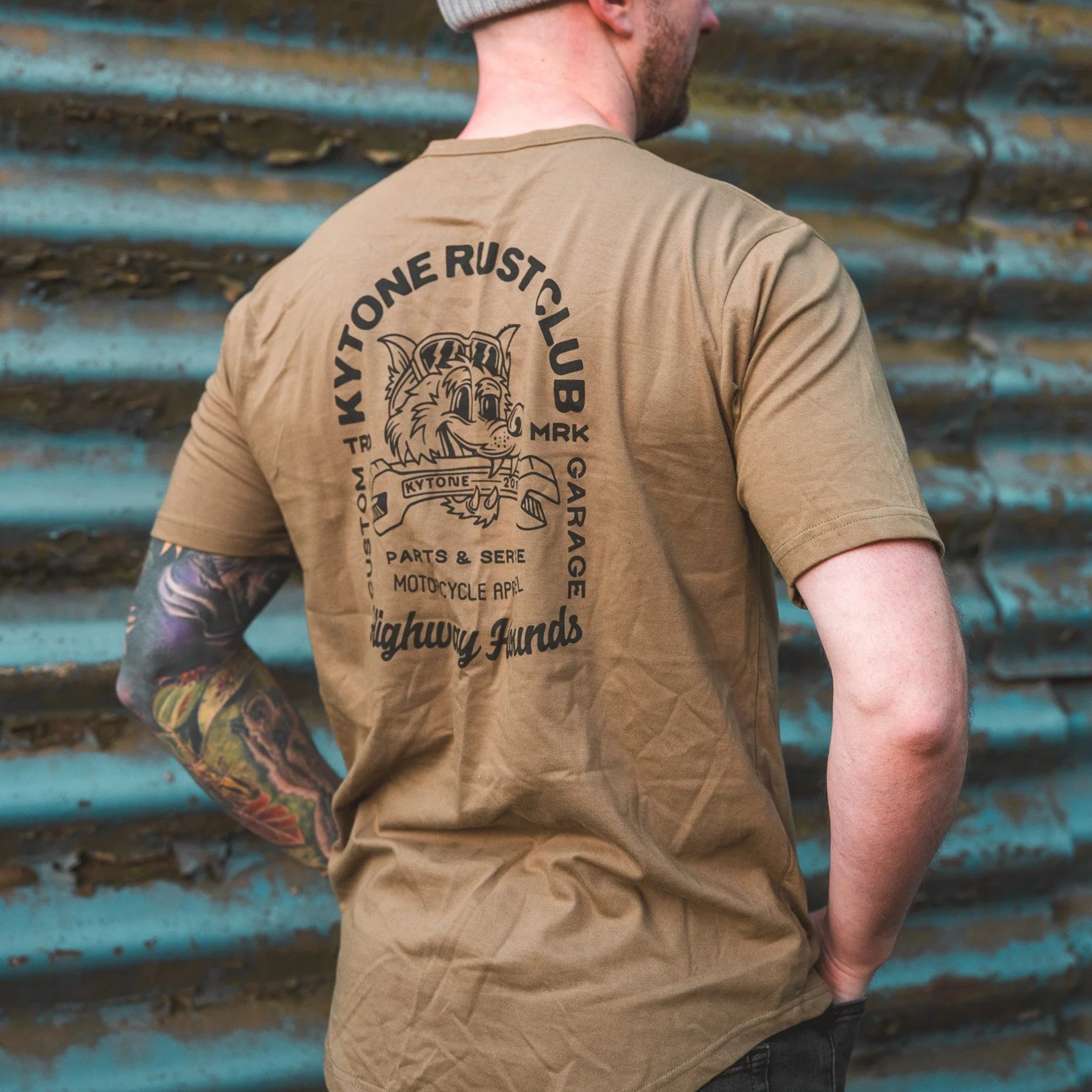 Kytone Highway Hound Army Green Tee