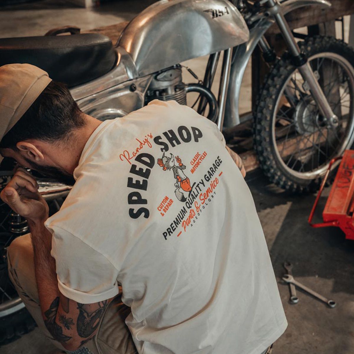 Age of Glory Speed Shop Tee - Swagger & Jacks Ltd