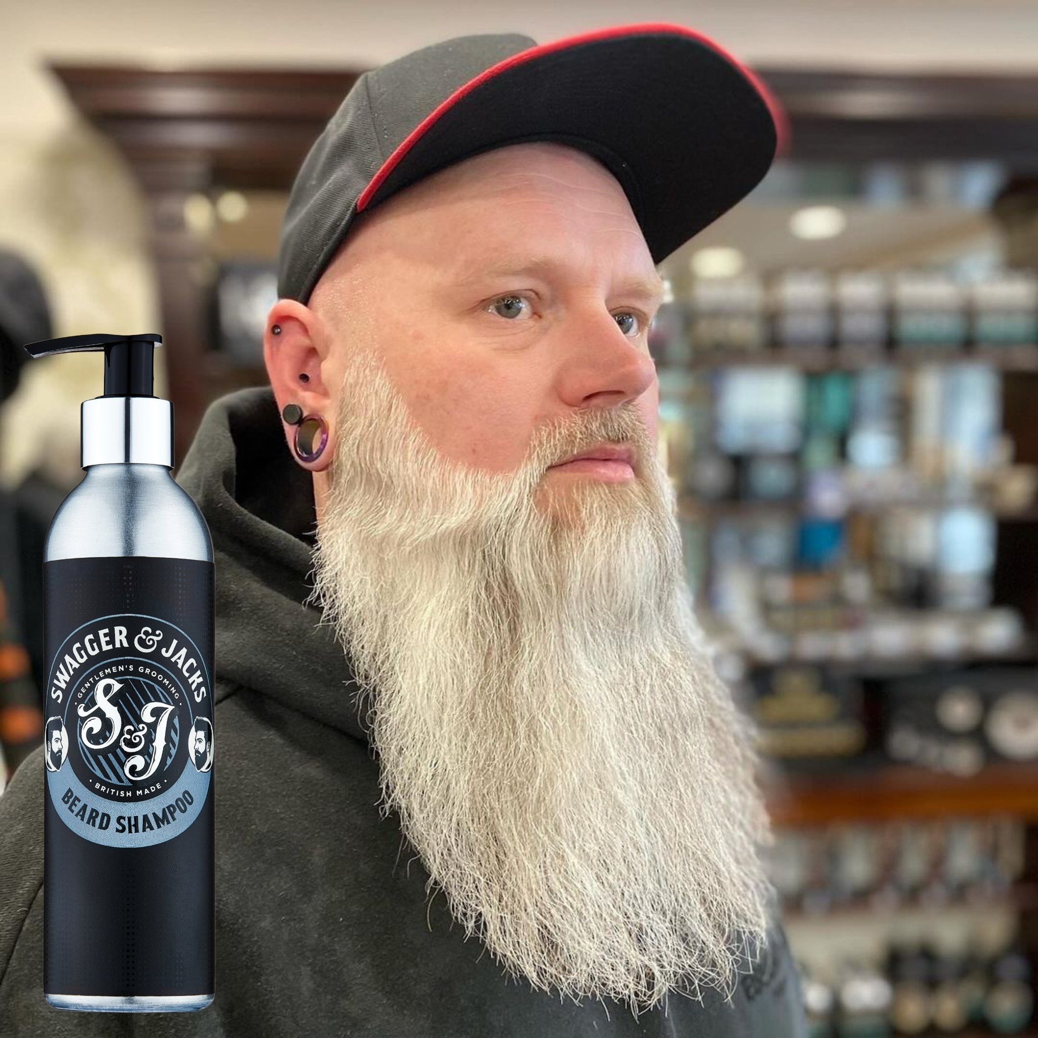 Swagger & Jacks Beard Shampoo – vegan Argan Oil beard cleanser for soft, nourished whiskers