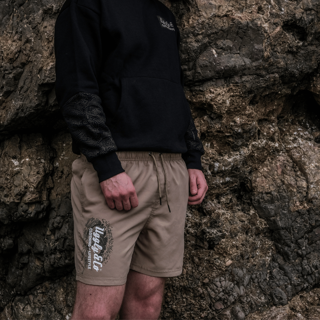 Uggly & Co Beige Diamond Swim Shorts