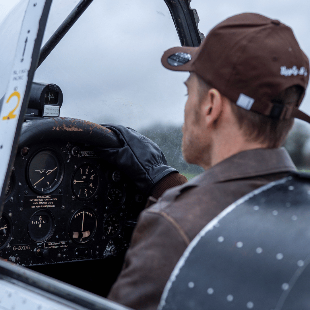 Uggly & Co Brown 'Aviation' Diamond Trucker Hat