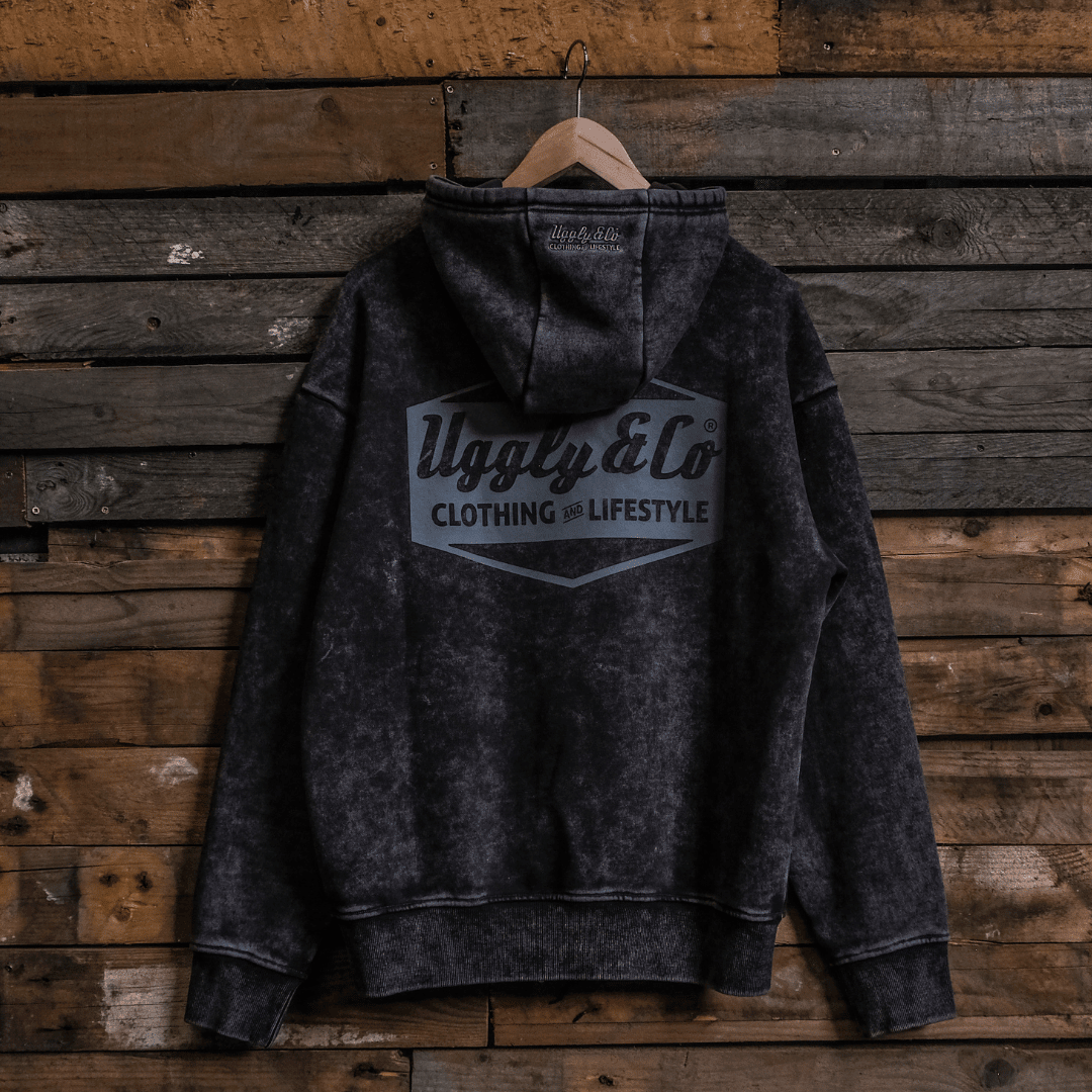 Black Diamond Acid Wash Hoodie - Swagger & Jacks Ltd