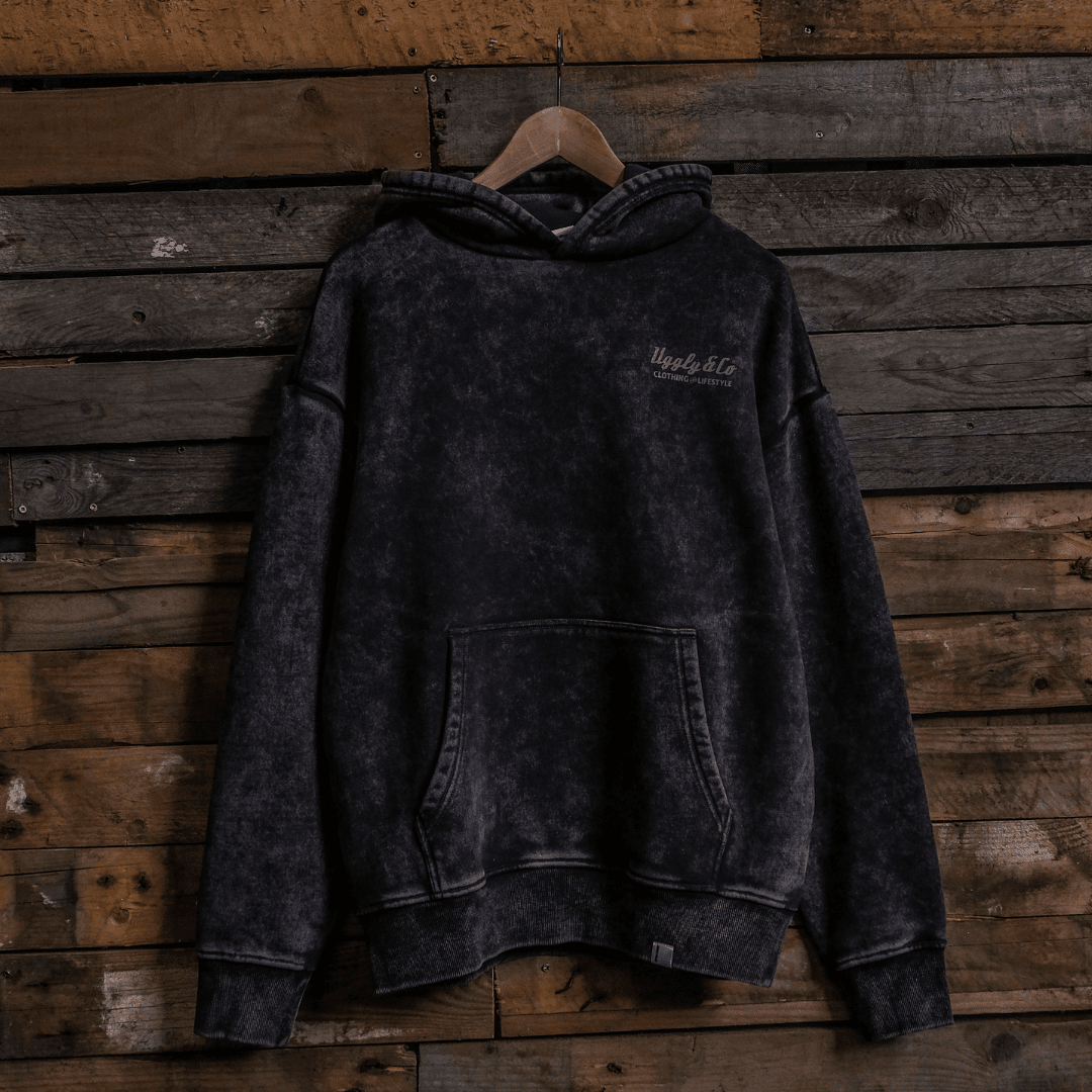 Black Diamond Acid Wash Hoodie - Swagger & Jacks Ltd