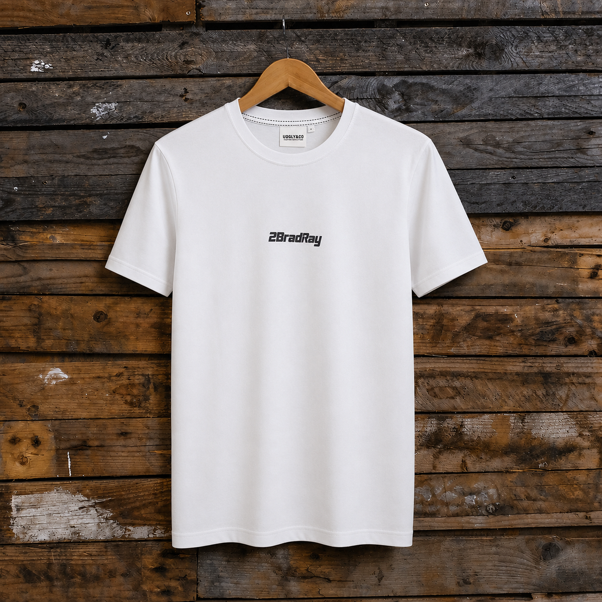 Uggly & Co White Bradley Ray 'Take the Risk' T-Shirt