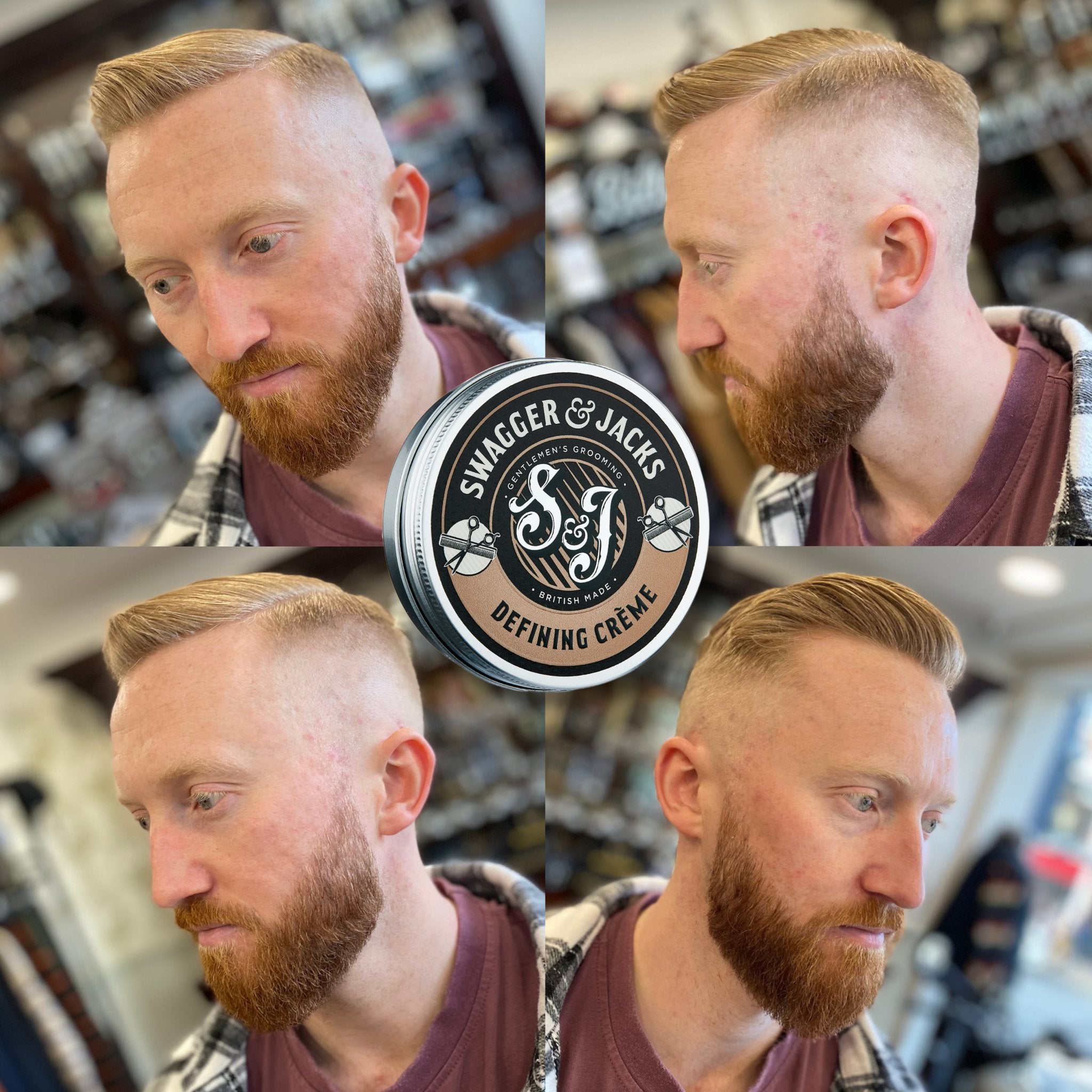 Swagger & Jacks Defining Crème – lightweight styling cream with flexible hold and natural matte finish