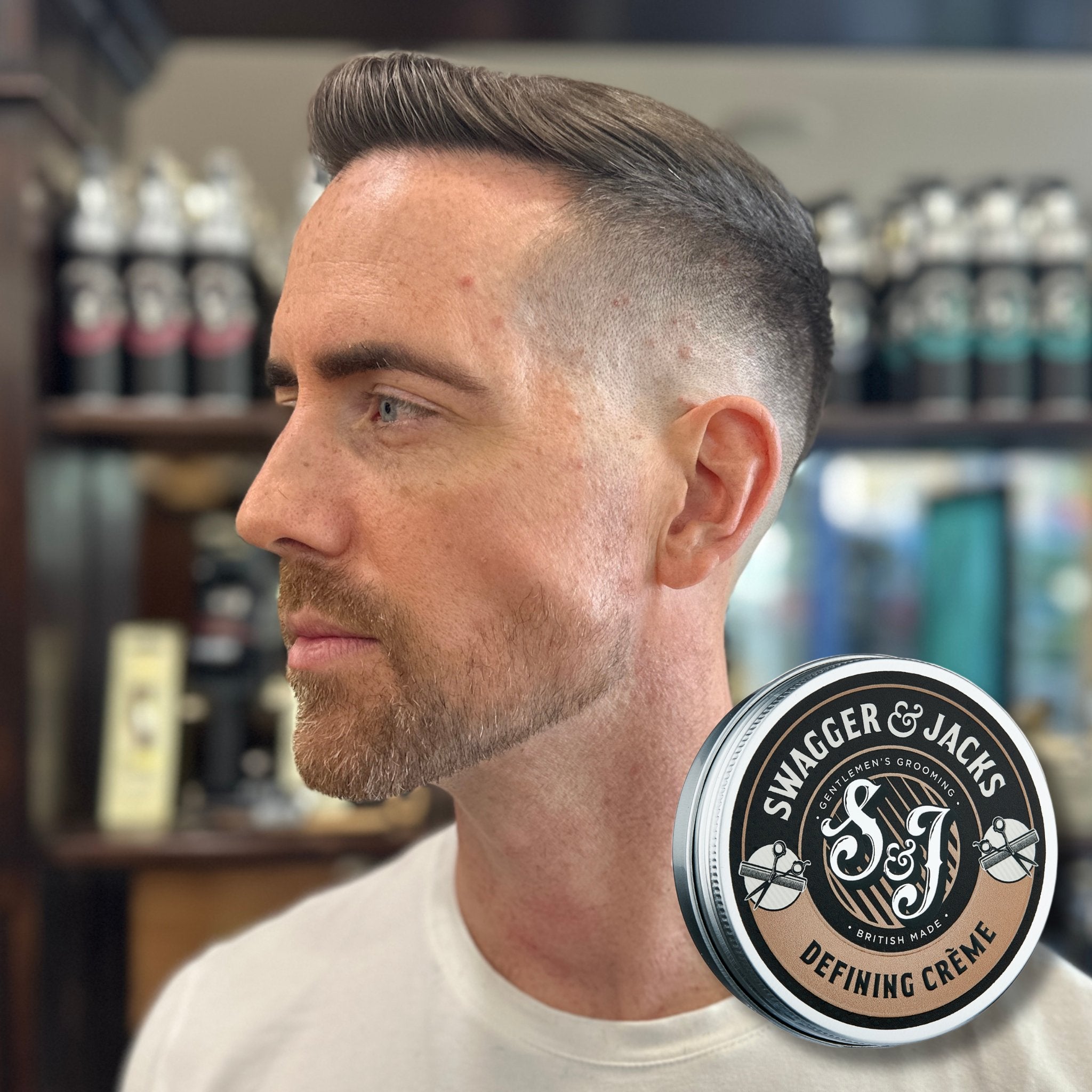 Swagger & Jacks Defining Crème – lightweight styling cream with flexible hold and natural matte finish