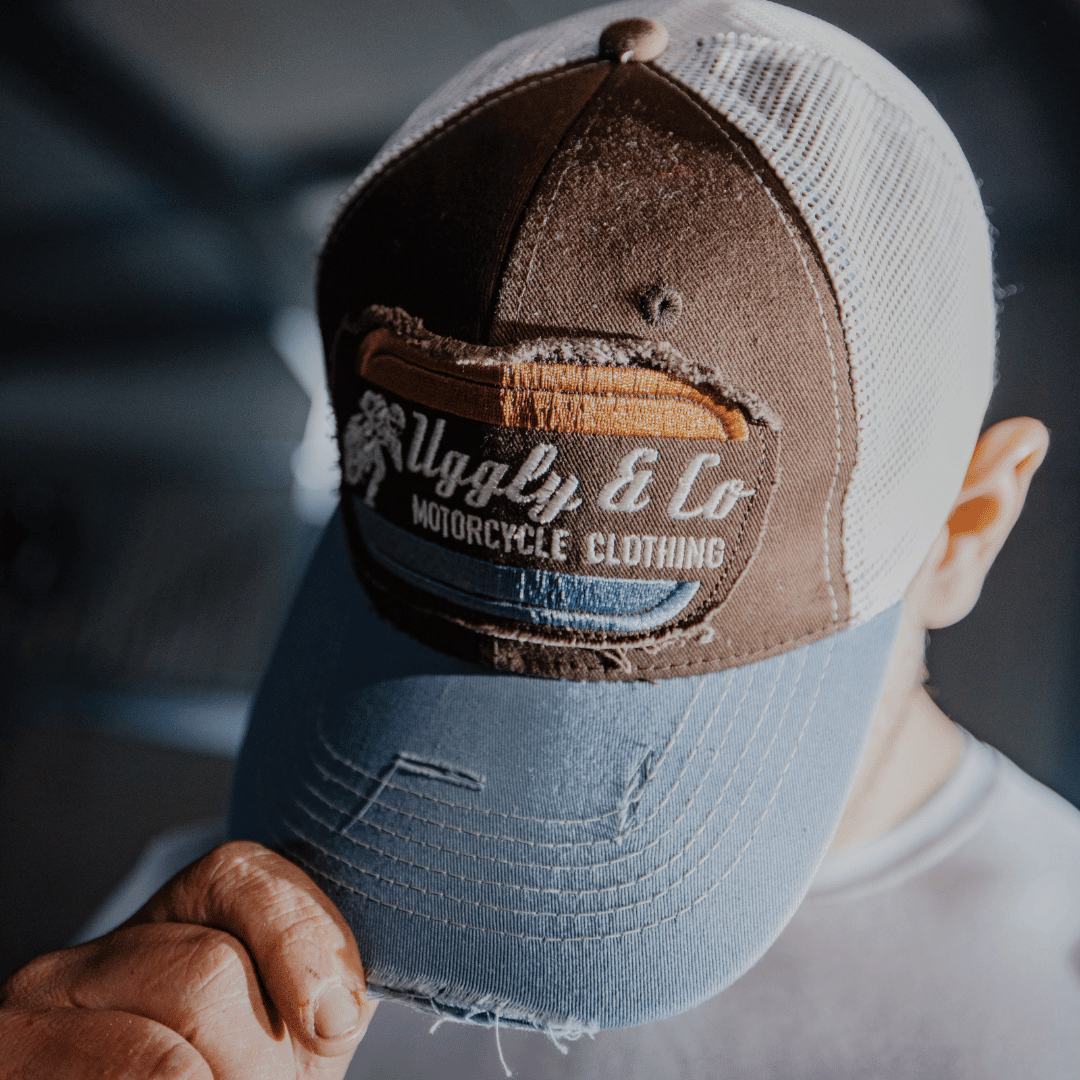 Dusty Blue Flat Track Trucker Hat - Swagger & Jacks Ltd