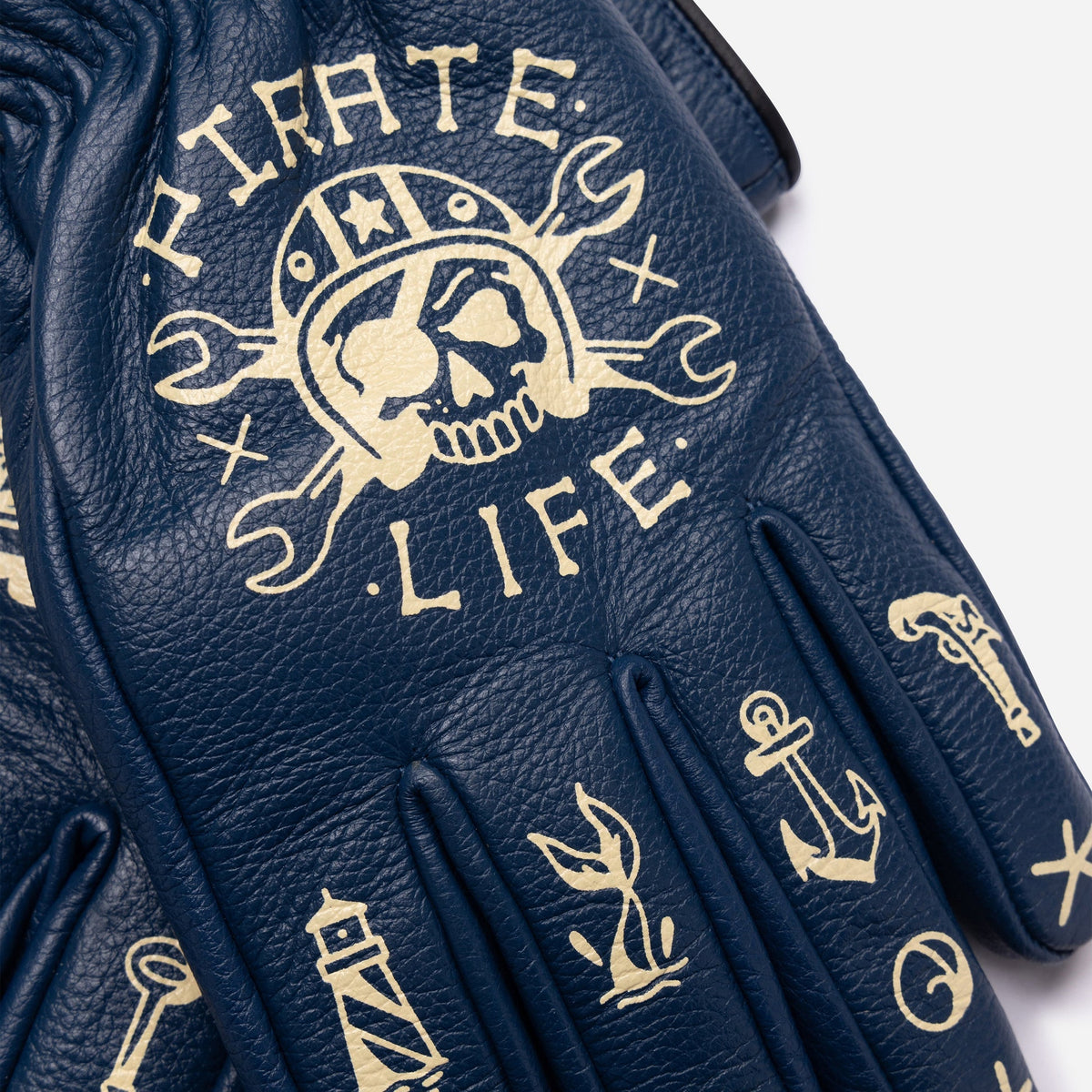 MacLeod Motor Carpe Diem Blue Motorcycle Gloves - Swagger & Jacks Ltd