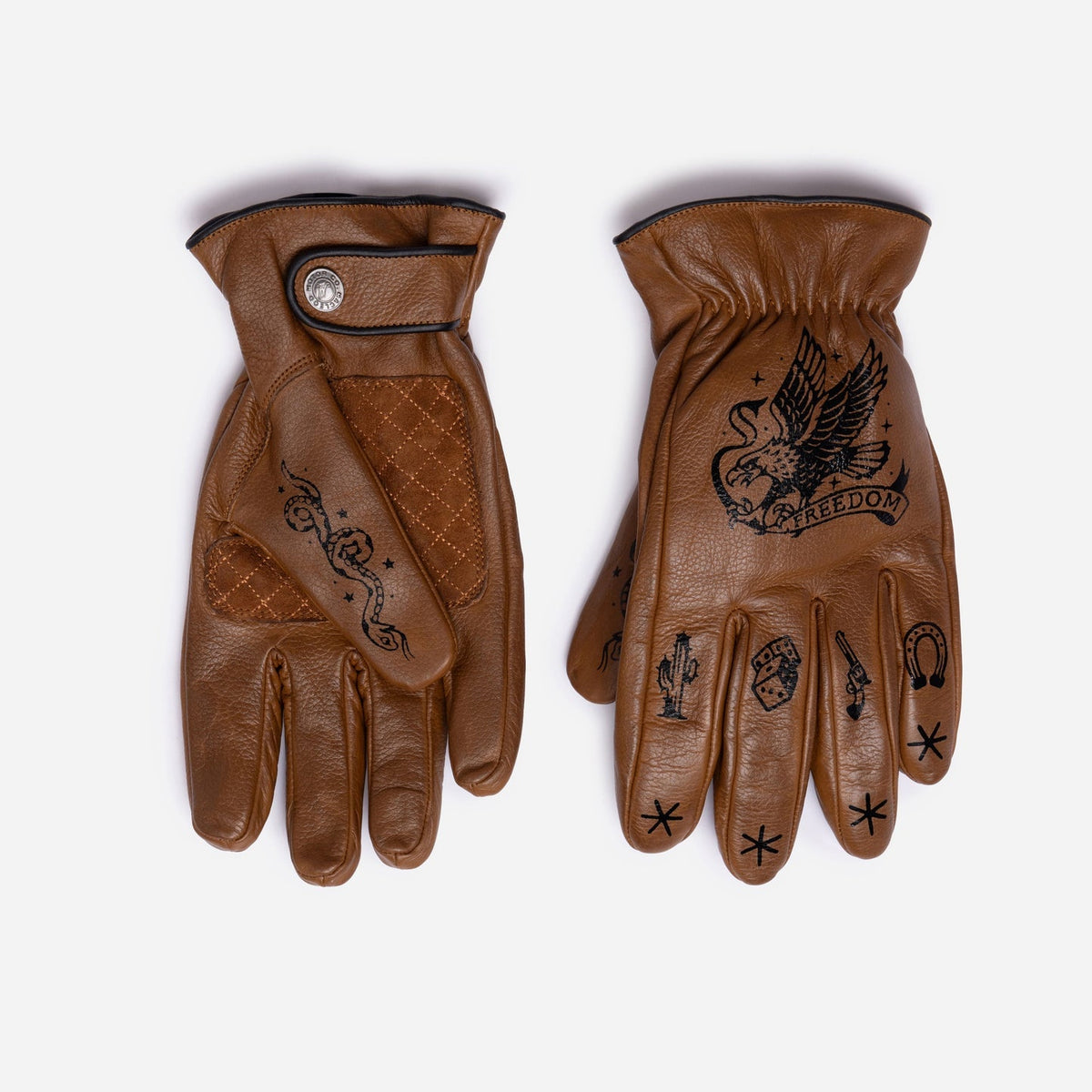 MacLeod Motor Outlaw Brown Motorcycle Gloves - Swagger & Jacks Ltd