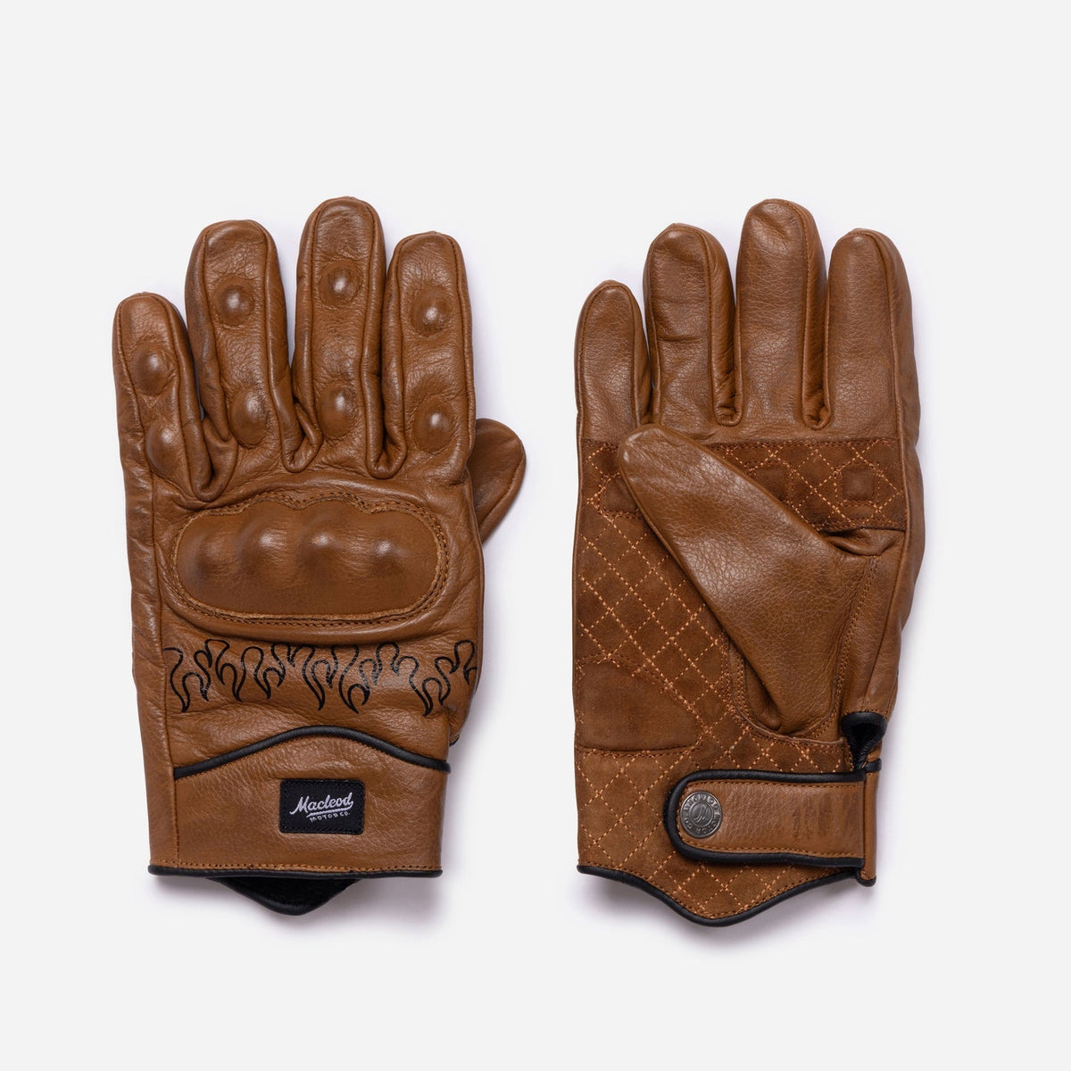 MacLeod Motor Rebel Brown Motorcycle Gloves - Swagger & Jacks Ltd