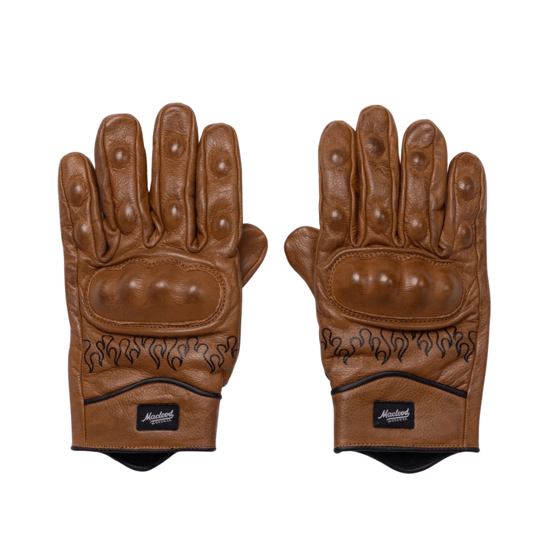 MacLeod Motor Rebel Brown Motorcycle Gloves - Swagger & Jacks Ltd
