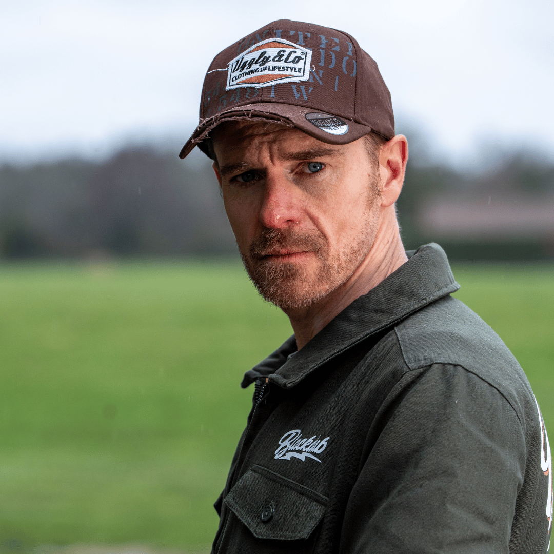 Uggly & Co Brown 'Aviation' Diamond Trucker Hat