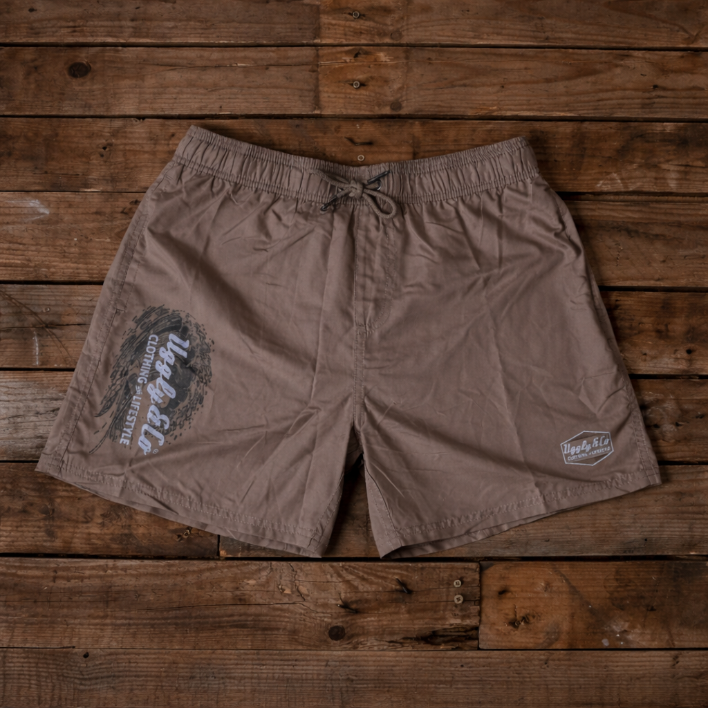 Uggly & Co Beige Diamond Swim Shorts